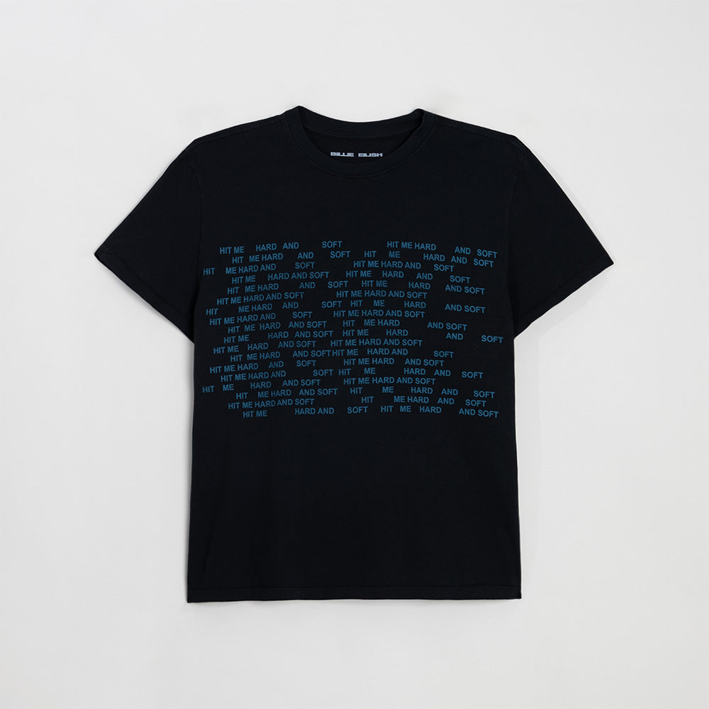 Hit Me Hard And Soft Repeat Black Tee - Billie Eilish