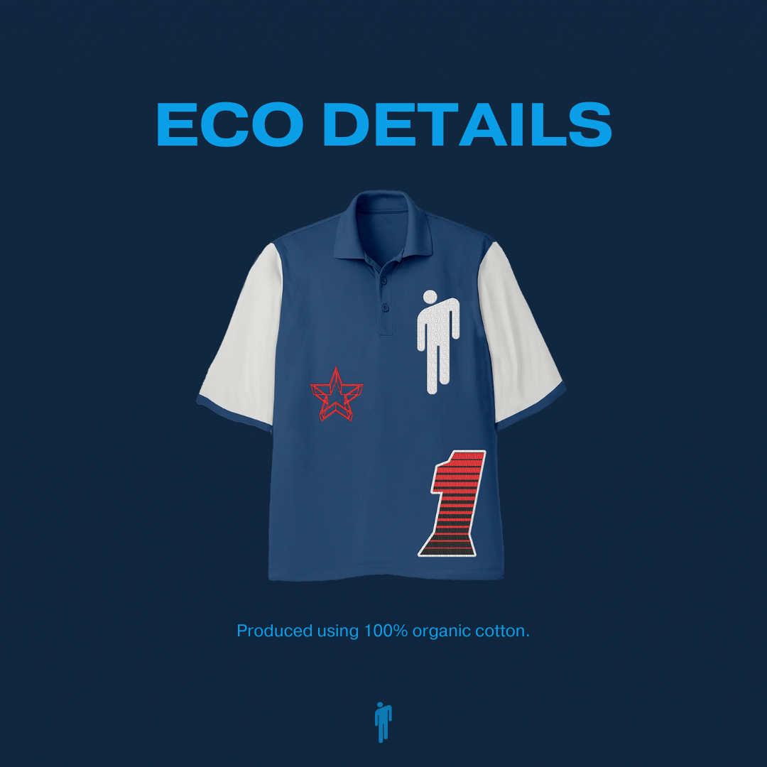 Billie Eilish - Blohsh Racer 1 Blue Polo Shirt