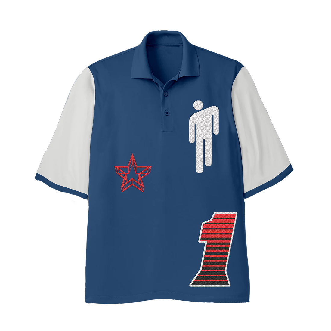 Billie Eilish - Blohsh Racer 1 Blue Polo Shirt