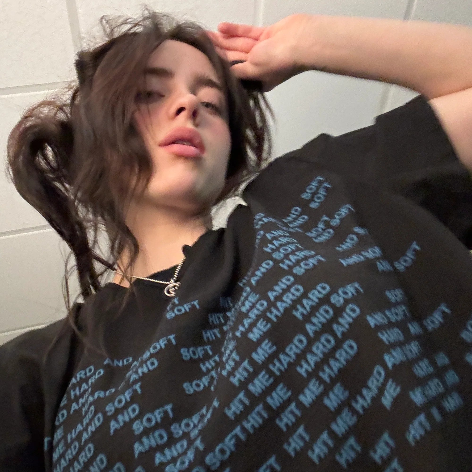 Hit Me Hard And Soft Repeat Black Tee - Billie Eilish