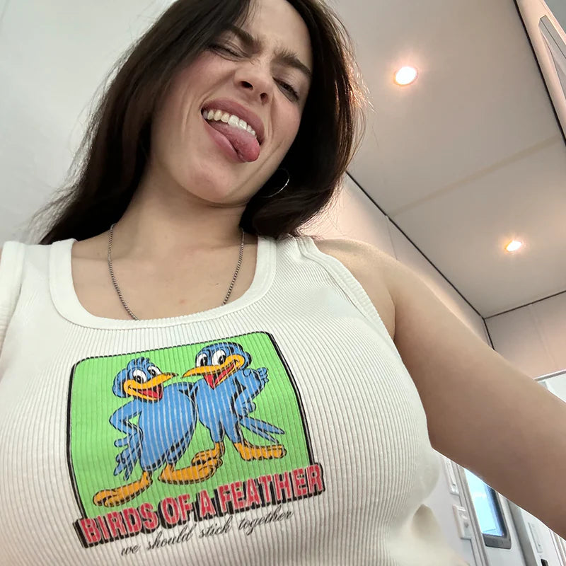 Billie Eilish - Birds Of A Feather White Tank