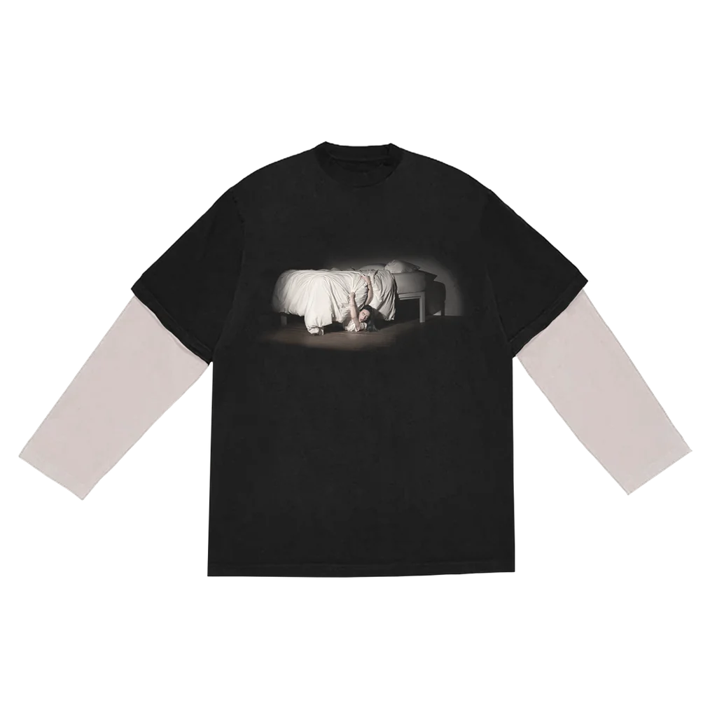 Billie Eilish - When We All Fall Asleep, Where Do We Go? Anniversary Layered Ls Tee In Black