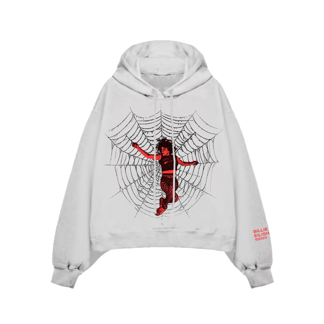 Spiderweb White Hoodie Billie Eilish