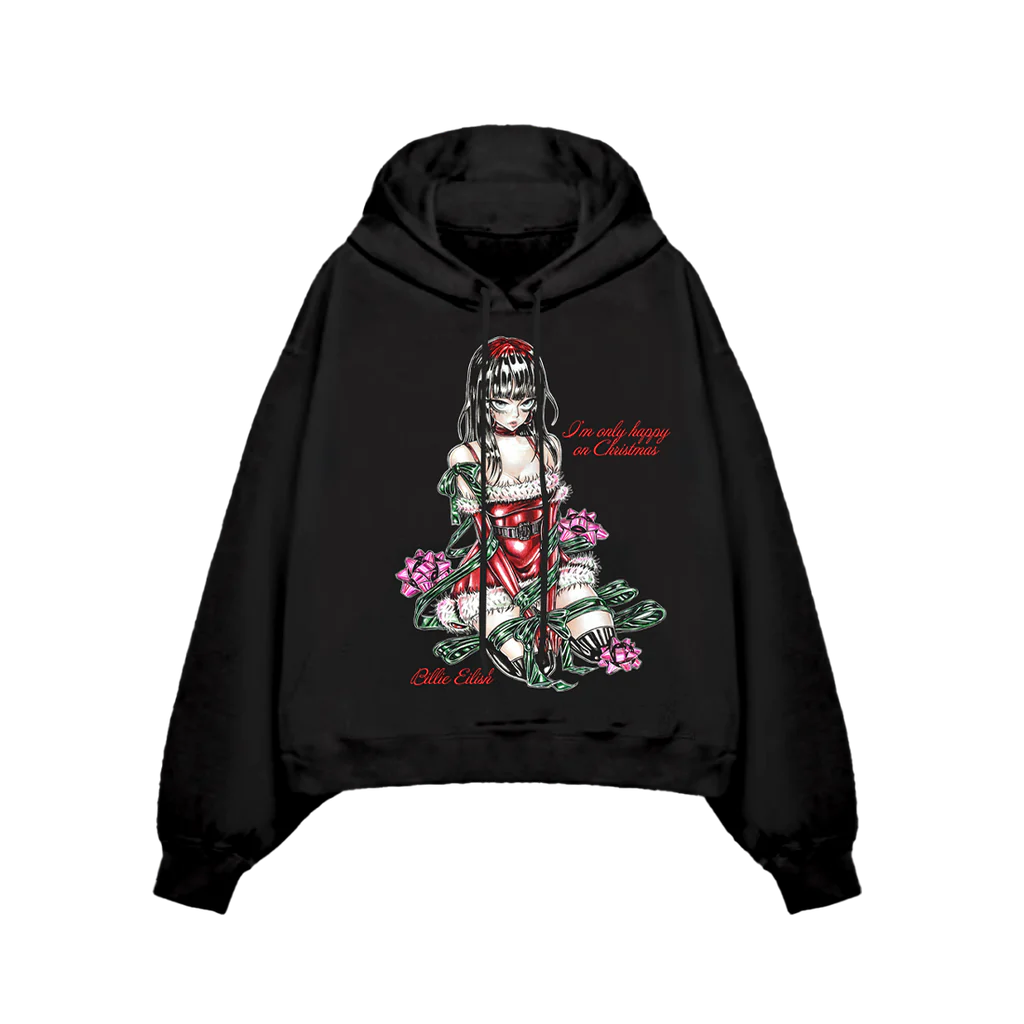 Billie eilish black hoodie merch hotsell