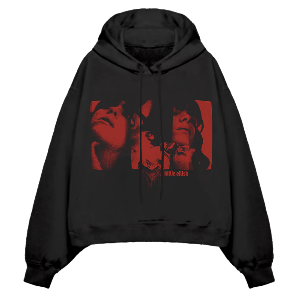 Heartbeat Black Hoodie Billie Eilish
