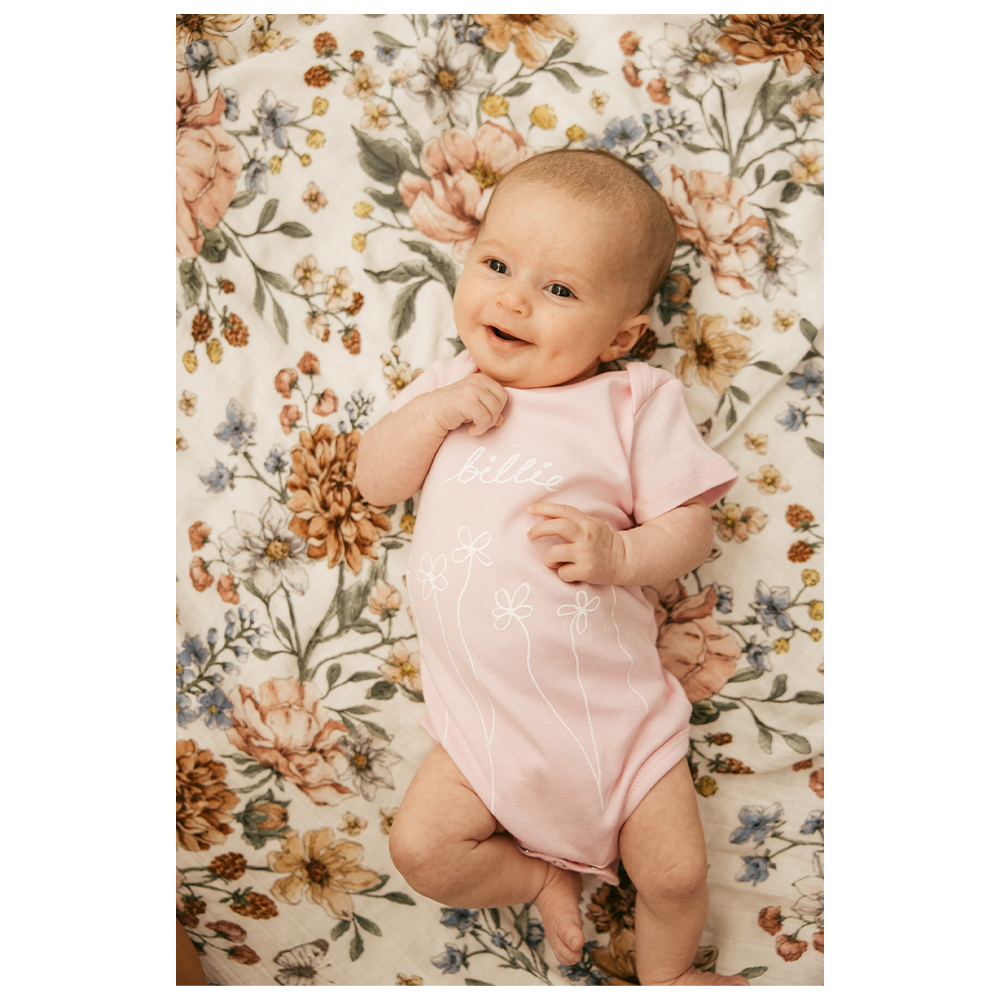 Billie Eilish - Blooms Organic Pink Onesie