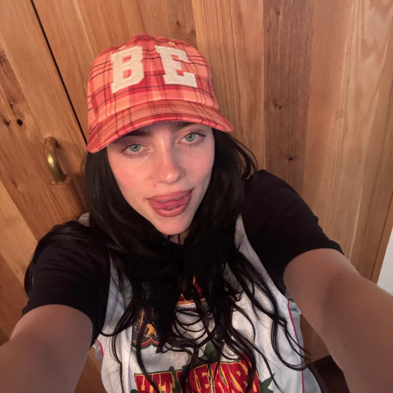 Billie Eilish - BE SPOTIFY FANS FIRST PLAID HAT WITH FELT LOGOS