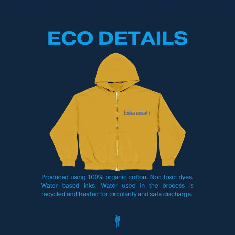 Billie Yellow Tour Zip Hoodie Billie Eilish