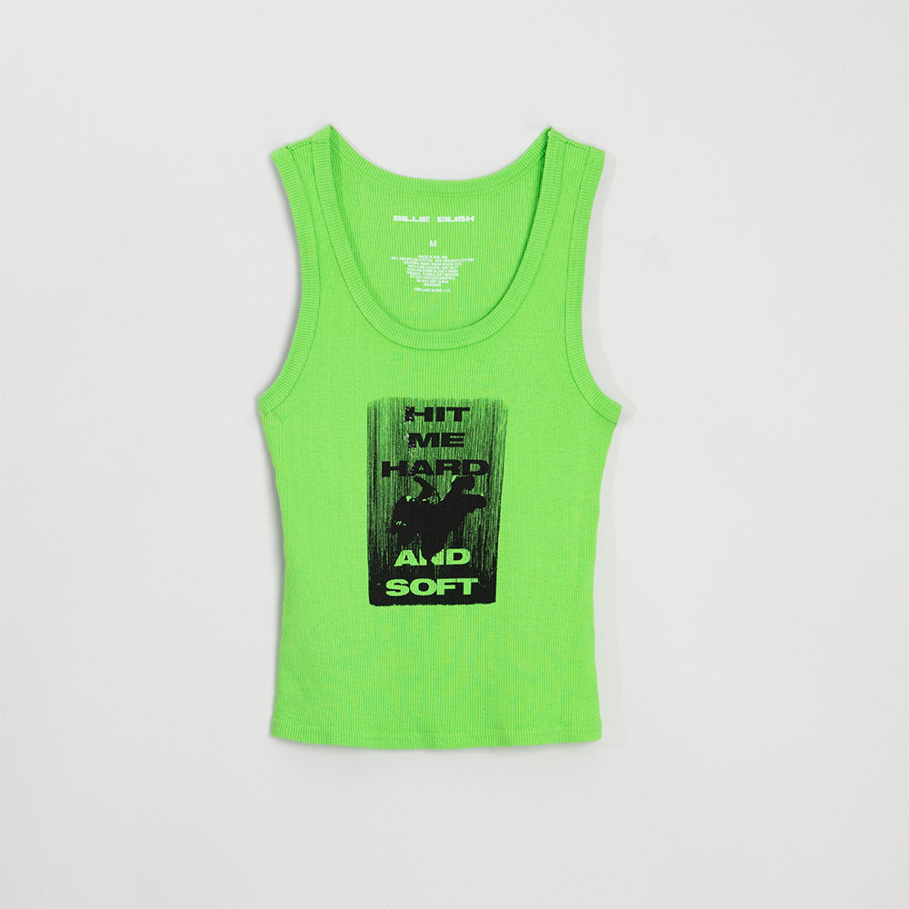 Billie Eilish - Hit Me Hard And Soft Green Crop Tank