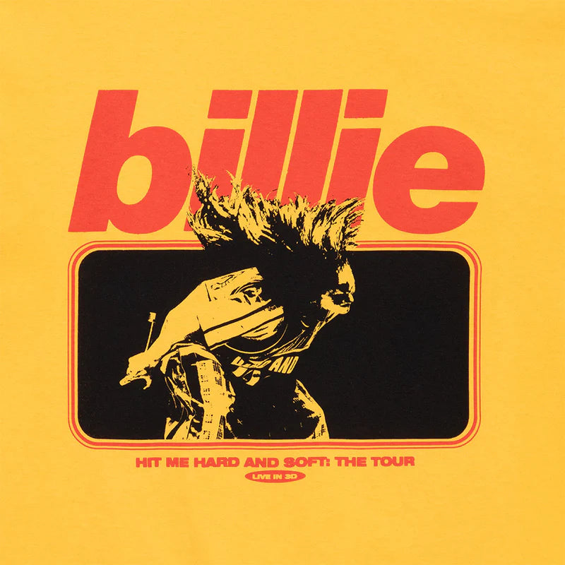 Live In 3D Hair Whip Mustard T-Shirt - Billie Eilish Live In 3D Hair Whip Mustard T-Shirt - Billie Eilish