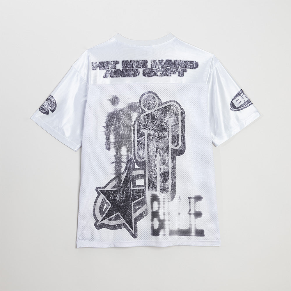 Billie Bandana White Football Jersey - Billie Eilish