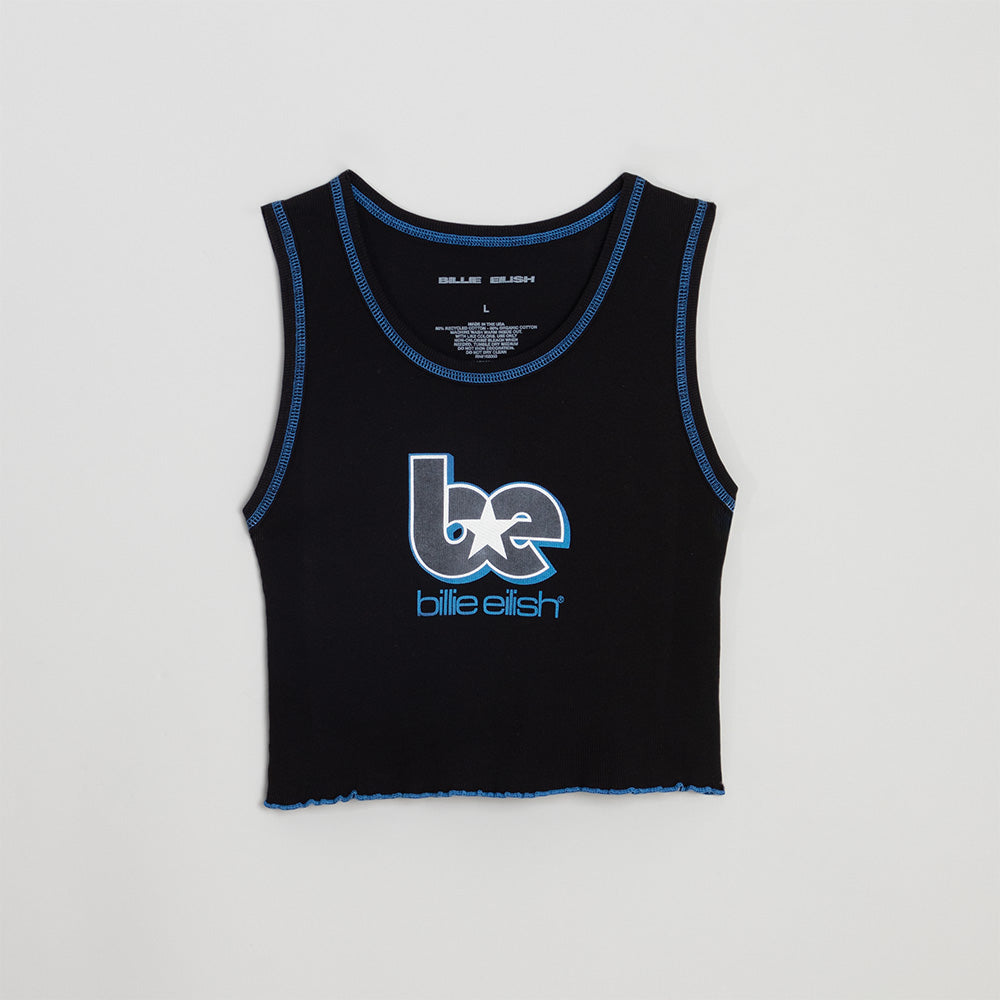 Billie Eilish - Be Contrast Lettuce Edge Tank