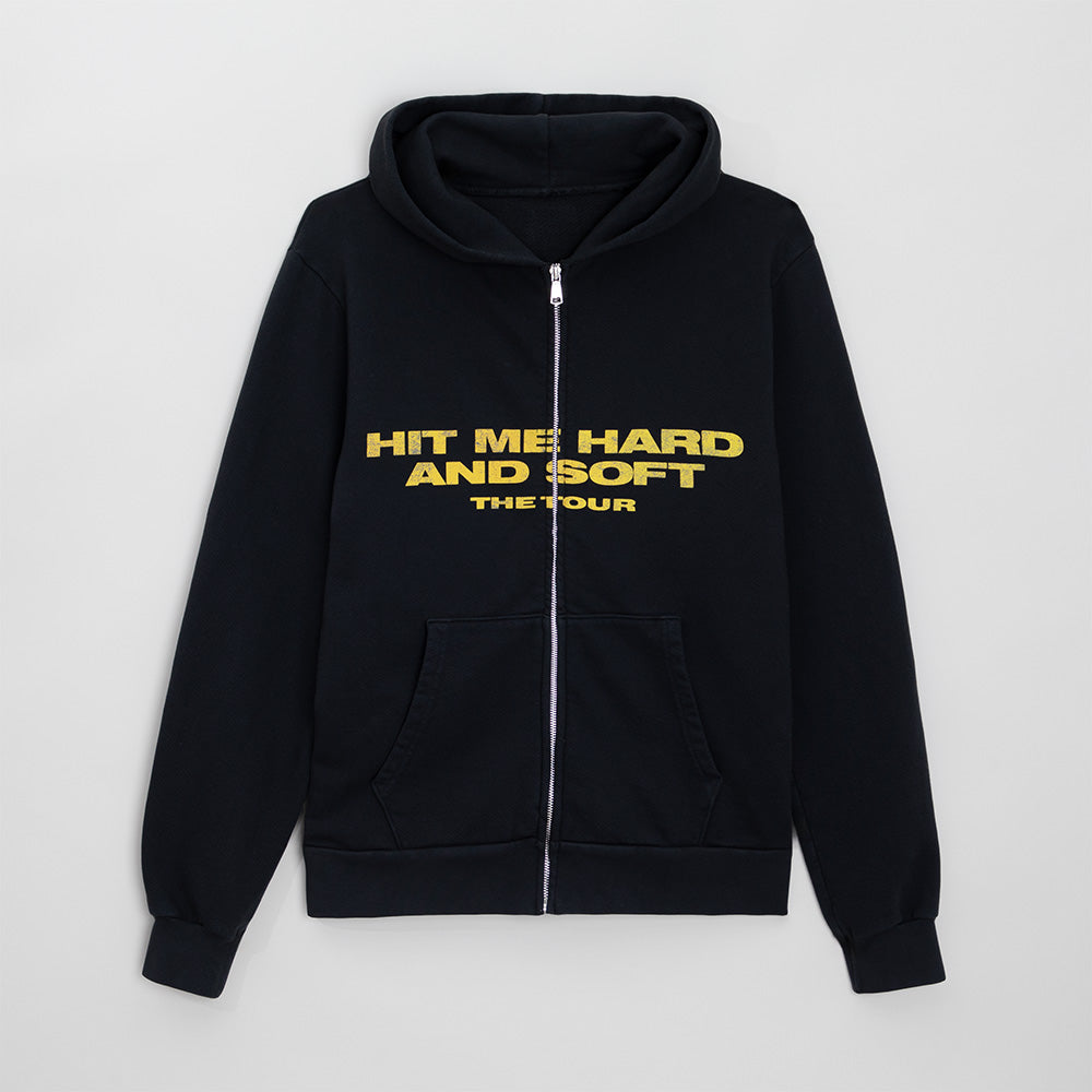 Billie Eilish - Hit Me Hard and Soft Live in 3D Hands Black Zip Hoodie