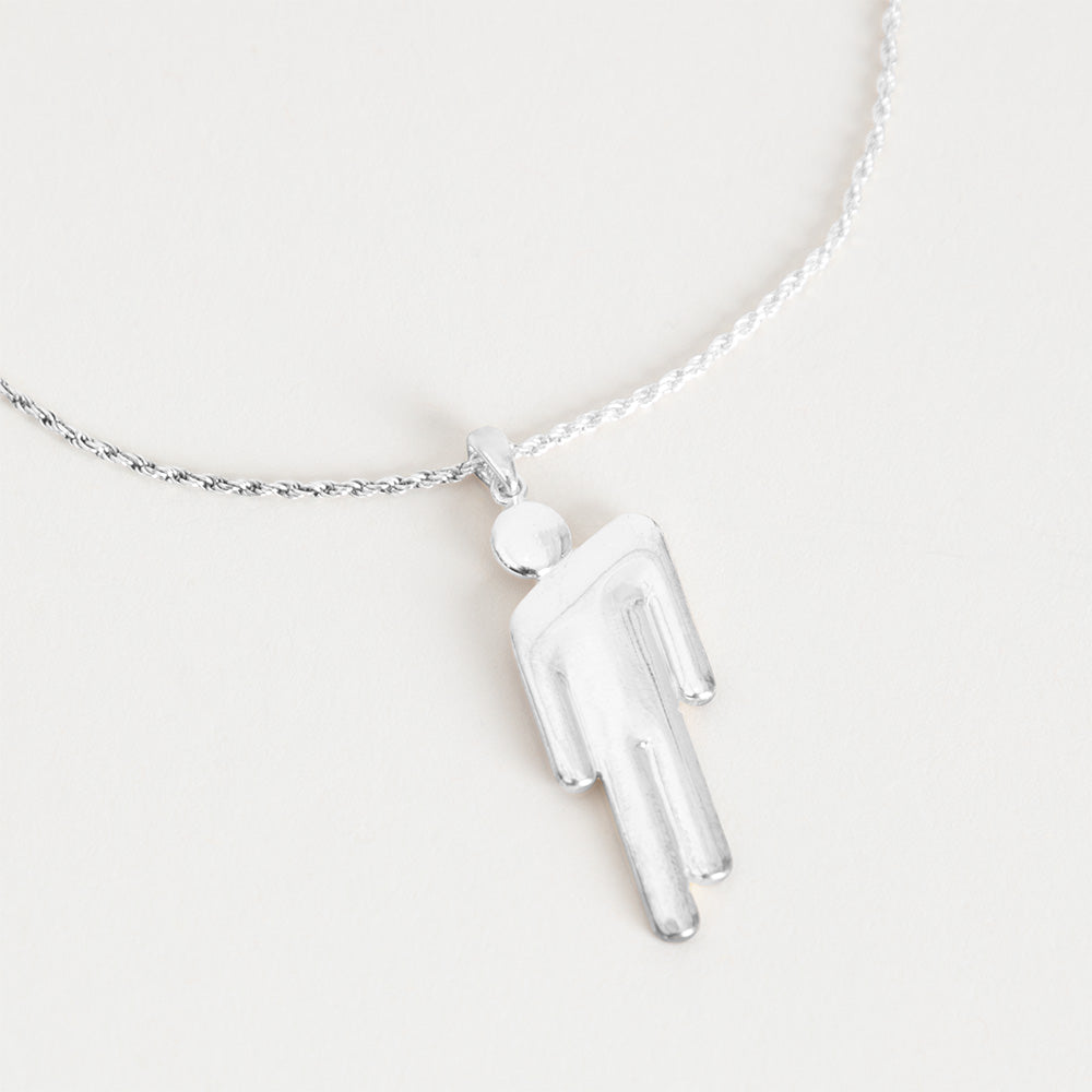 Billie Eilish - Blohsh Silver Friendship Necklace 2 Pack