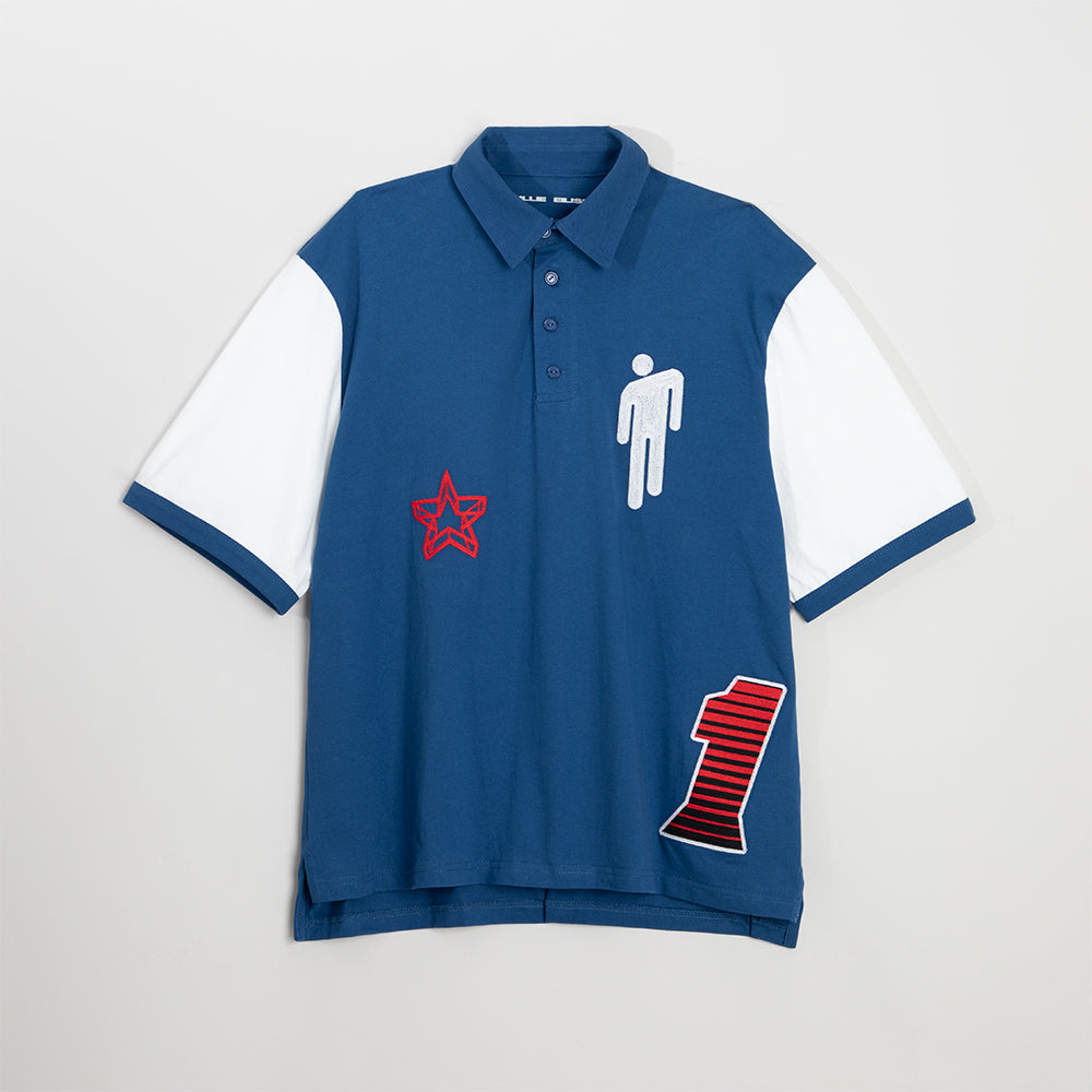 Billie Eilish - Blohsh Racer 1 Blue Polo Shirt
