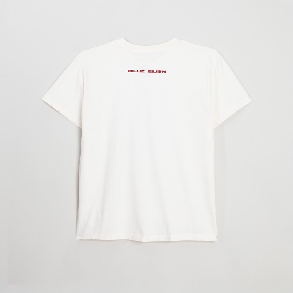 Billie Eilish - Falling Scatter Text White T-shirt