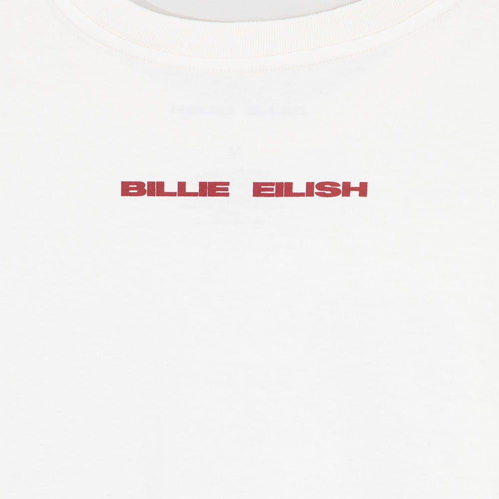 Billie Eilish - Falling Scatter Text White T-shirt