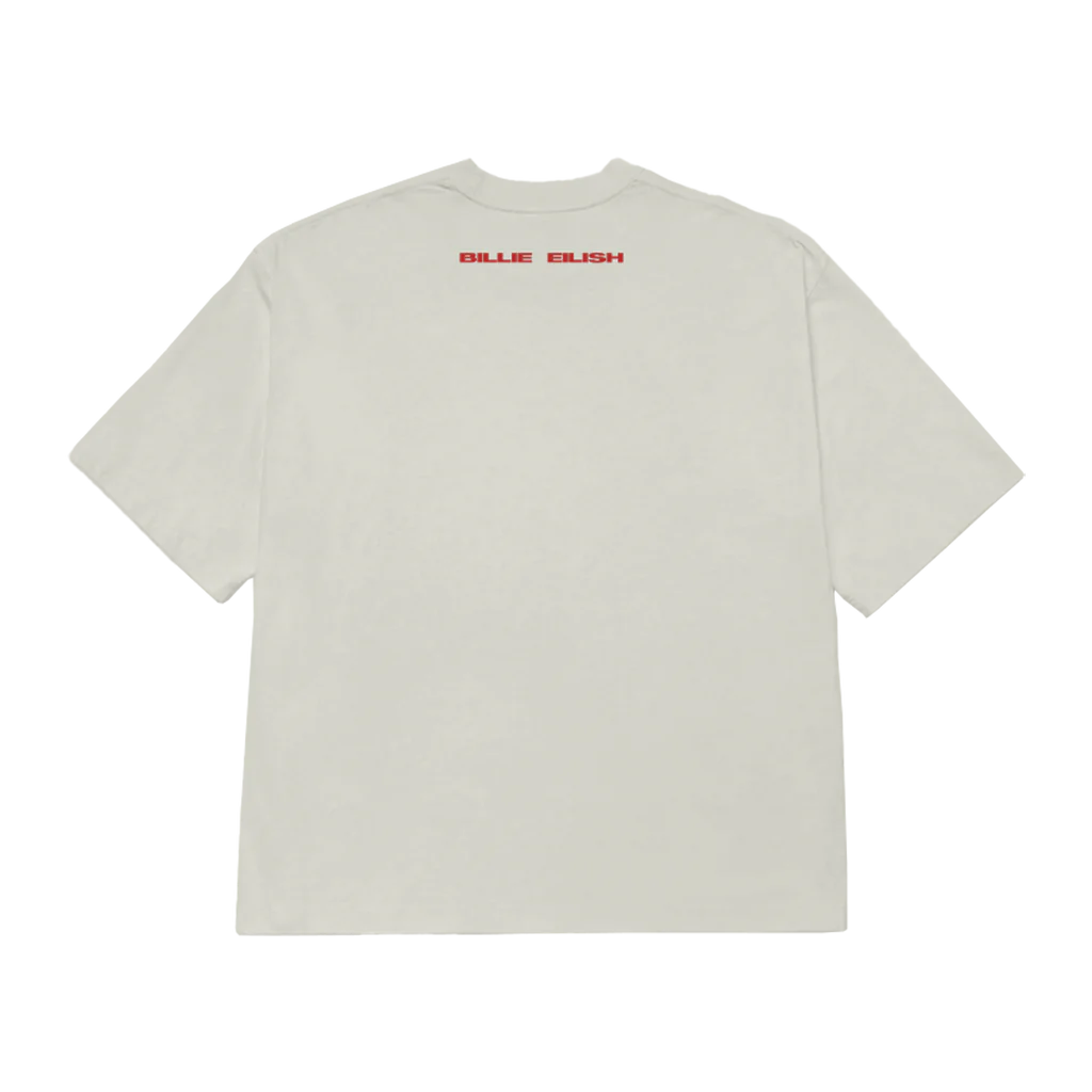 Billie Eilish - Falling Scatter Text White T-shirt