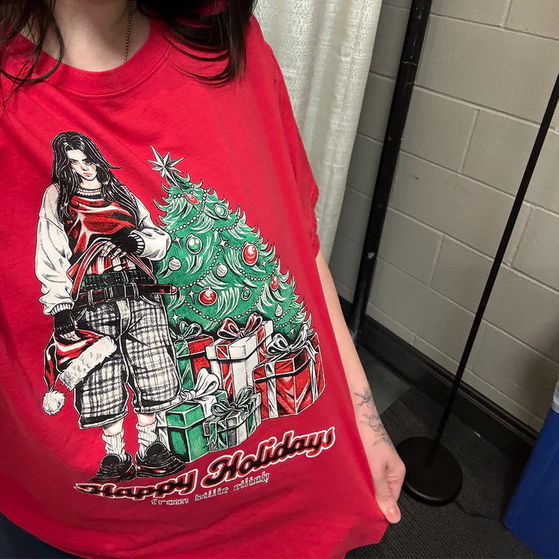 Billie Eilish - Happy Holidays Red Tee