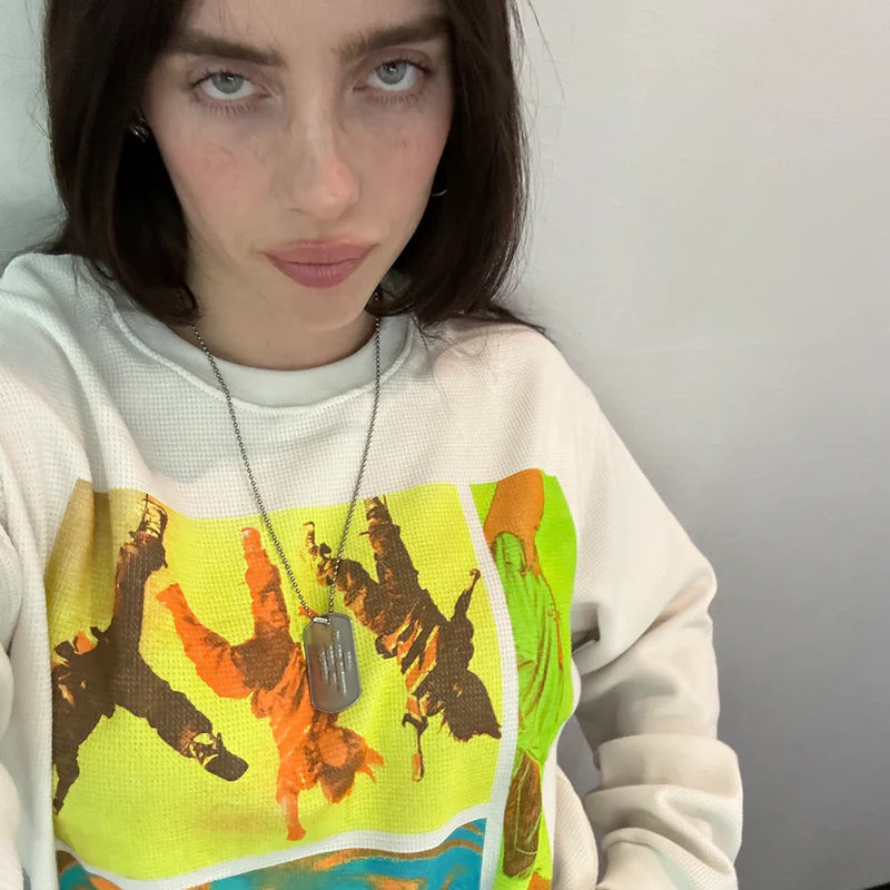 Billie Eilish - Birds Of A Feather Collage Thermal Long Sleeve