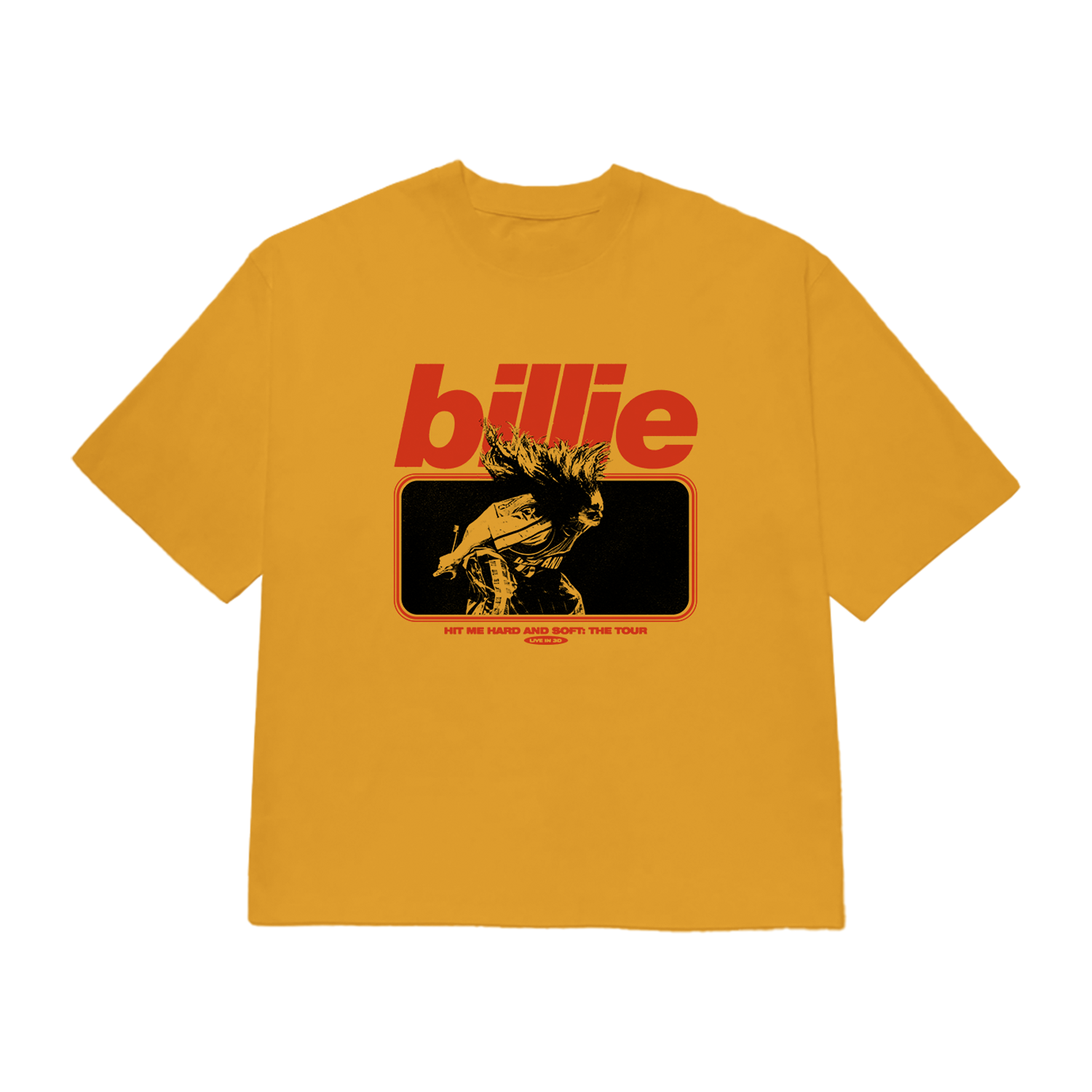 Billie Eilish - Live In 3D Hair Whip Mustard T-Shirt