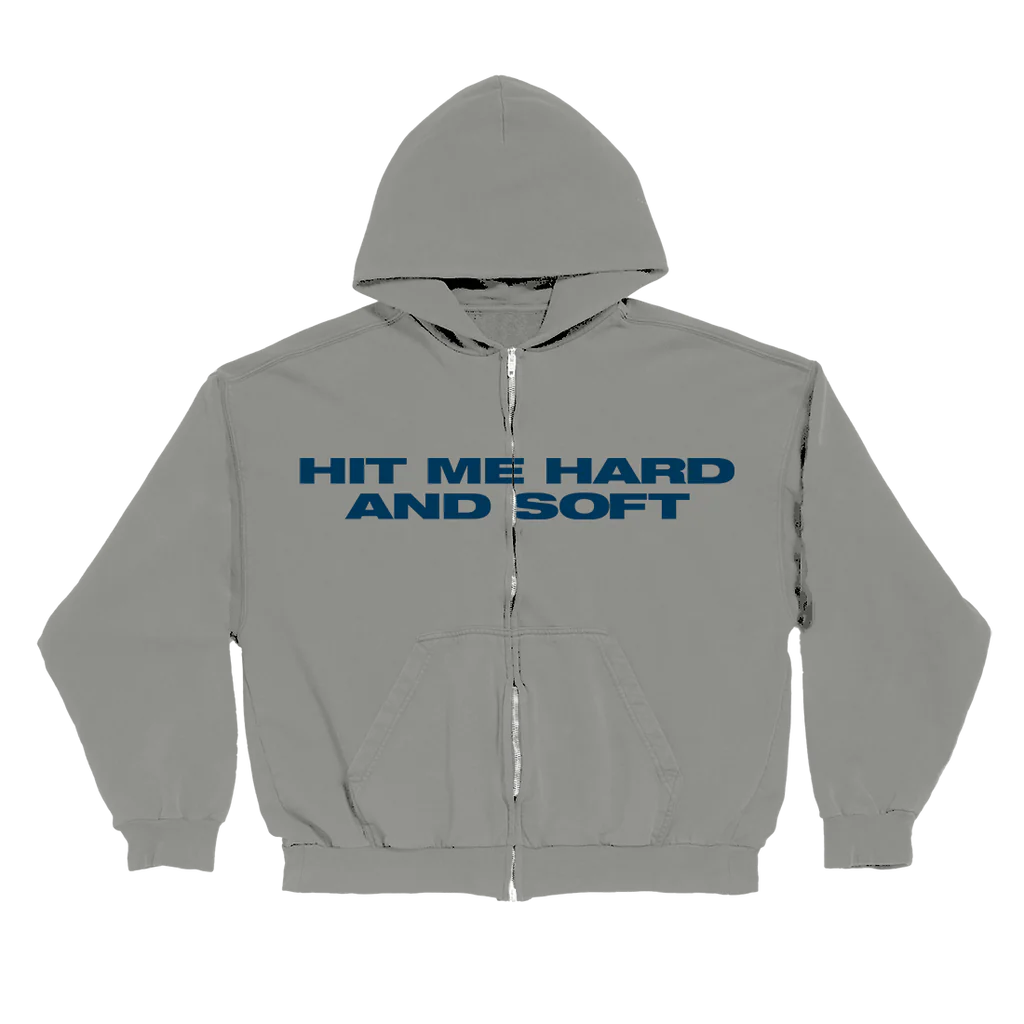 Billie Eilish - Hit Me Hard And Soft Grey Zipper Hoodie