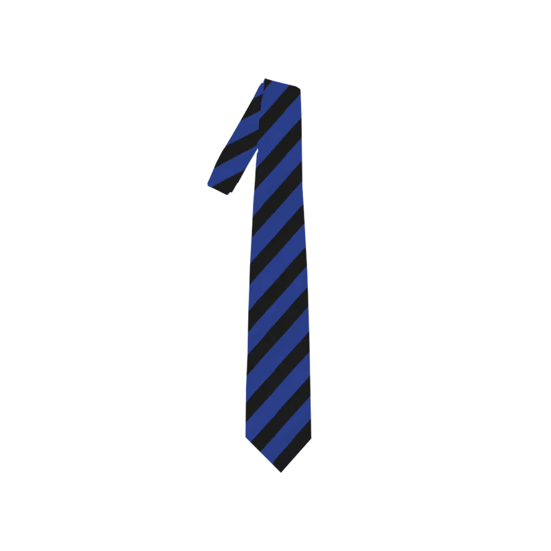 Billie Eilish - Black & Blue Striped Necktie