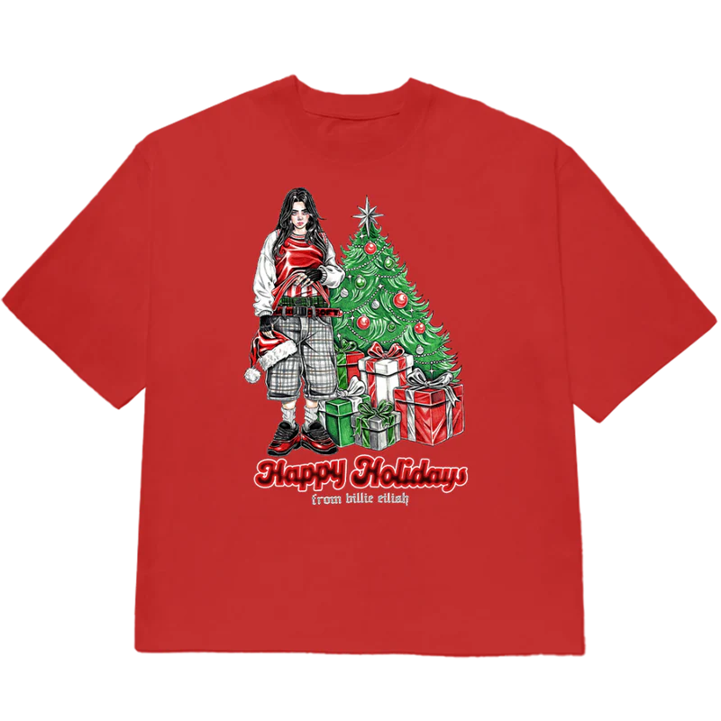 Billie Eilish - Happy Holidays Red Tee