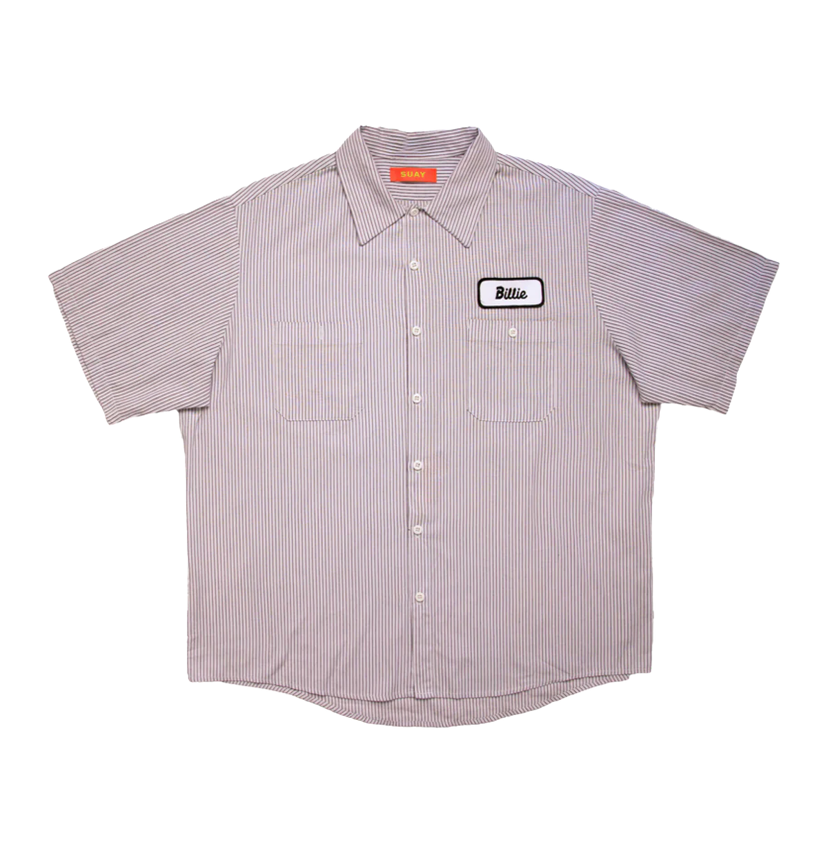 Billie Eilish - SUAY x Billie Upcycled Striped Mechanic Shirt