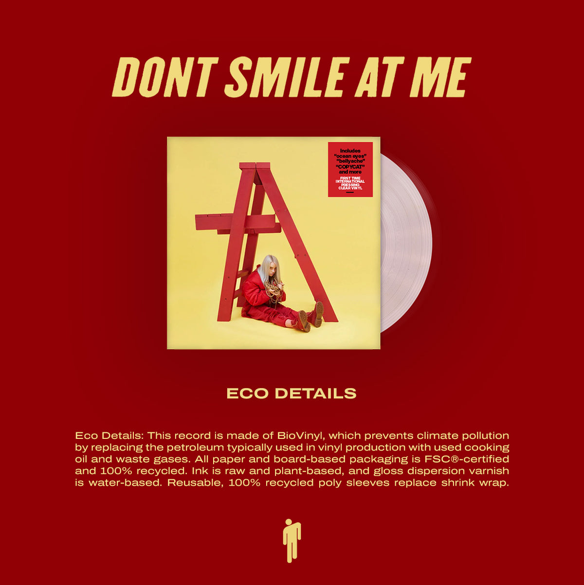 Dont Smile At Me first INTL Pressing In Clear Billie Eilish dont-smile-at-me-first-intl-pressing-in-clear-billie-eilish