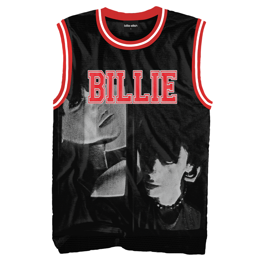 Billie Eilish - Billie Eilish Red And Black Jersey