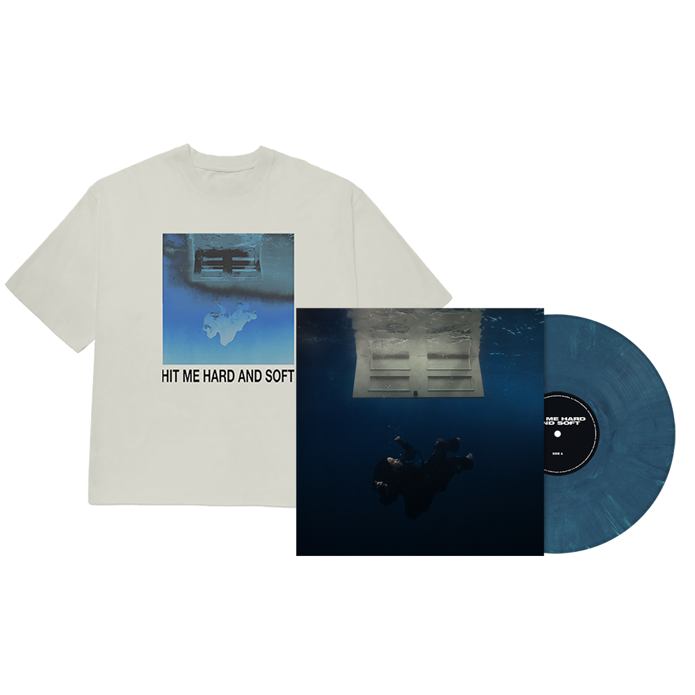 HIT ME HARD AND SOFT Excl. Vinyl + White Cover Tee