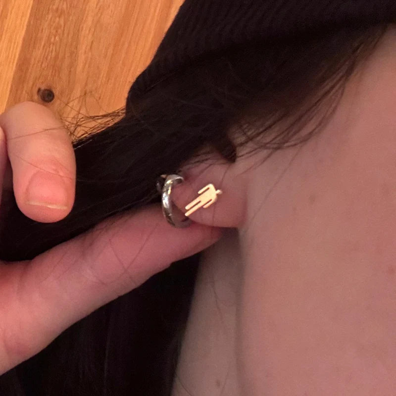 Billie Eilish - Gold Blohsh Mini Stud Earrings