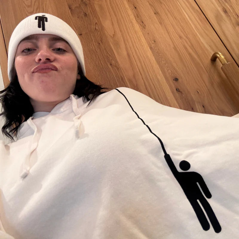 Billie Eilish - Hanging Blohsh White Hoodie