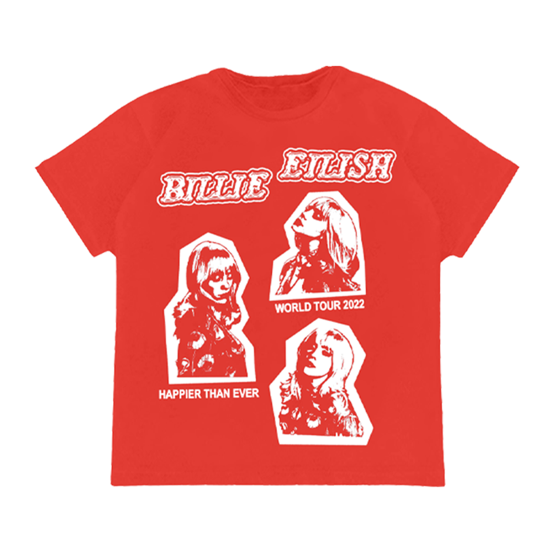 Billie Eilish - Cut Out Red Tour T-Shirt
