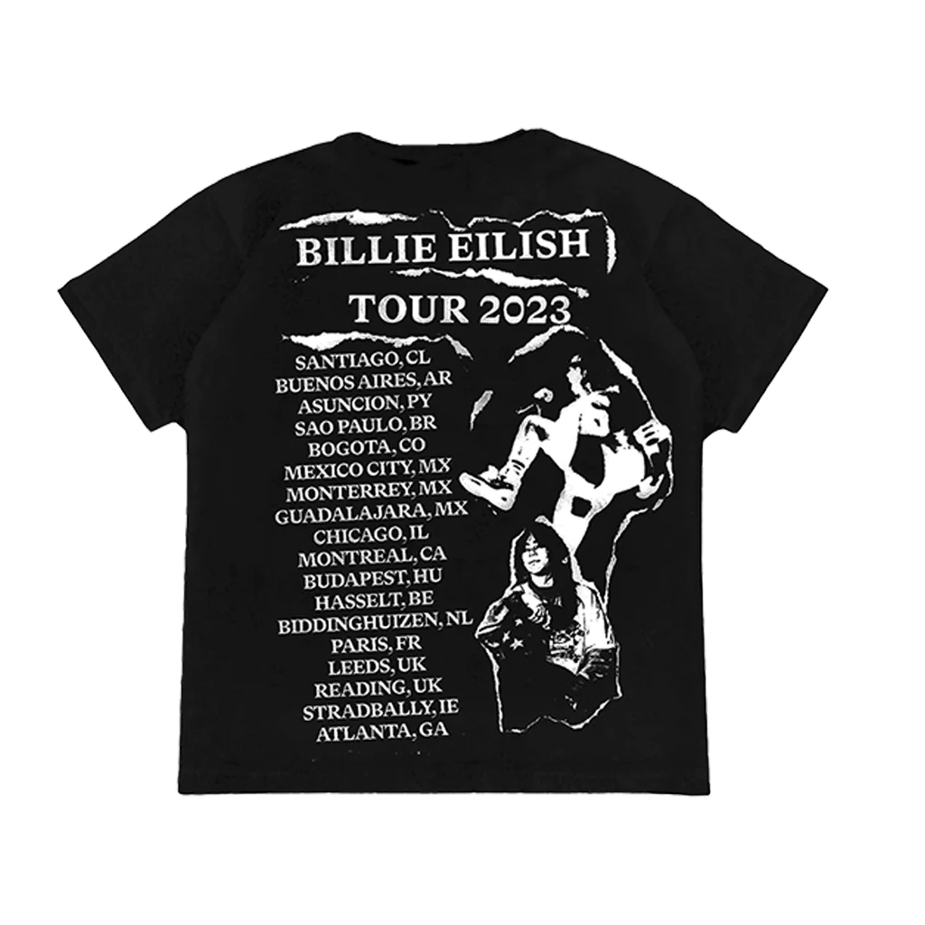 Billie Eilish - Billie Live Black Tour T-Shirt